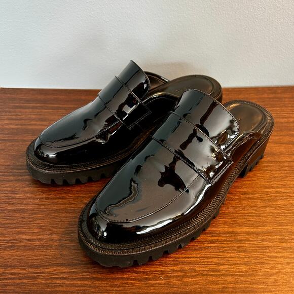 Aerosoles Women’s Size 6 Reba Black Patent Leather Mules